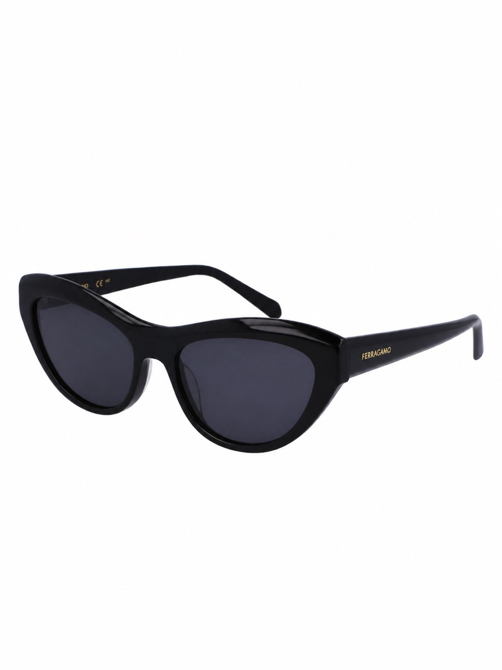 Salvatore Ferragamo $355 Retail Cat Eye Black Sunglasses SF1103S New in Case